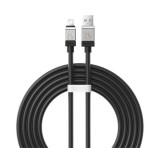 BASEUS COOLPLAY adatkábel (USB - lightning, 2.4A, gyorstöltő, 200cm, törésgátló) FEKETE Apple IPAD, IPAD 2, IPAD (3rd Generation)