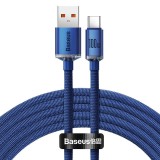 Baseus Crystal Shine USB-A - USB-C kábel 5A 1.2m kék (CAJY000403) (CAJY000403) - Adatkábel