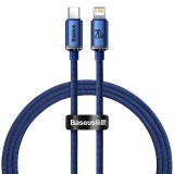 Baseus Crystal USB-C Lightning kábel, 20W, 1.2m, kék (CAJY000203) (CAJY000203) - Adatkábel