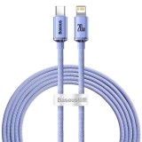 Baseus Crystal USB-C- Lightning kábel, 20W, PD, 2m, ibolya (CAJY000305) (CAJY000305) - Adatkábel