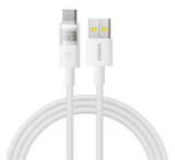 Baseus DISPLAY II adatkábel (USB - Type-C, 100W, gyorstöltő, cipőfűző, LED kijelző, 200cm) FEHÉR