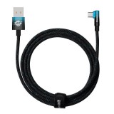 Baseus Elbow USB to USB-C kábel 100W 2m kék fekete (CAVP000521) (CAVP000521) - Adatkábel
