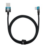 Baseus Elbow USB  USB-C  kábel 100W 1m fekete kék (CAVP000421) (CAVP000421) - Adatkábel