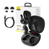 Baseus Encok WM01 Plus Vezeték nélküli fülhallgató (fekete)
