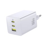 BASEUS ENERFILL FE11 hálózati töltő USB+2 Type-C aljzat (100W, PD gyorstöltő 3.0) FEHÉR