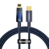 Baseus Explorer Series USB-C apa 2.0 - Lightning apa adat és töltőkábel, kék (CATS000003)