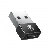 Baseus Exquisite USB-A - USB-C adapter fekete (CATJQ-A01) (CATJQ-A01) - Adatkábel