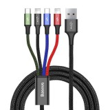 Baseus Fast 4 az 1-ben USB-C / 2x Lightning / Micro 3,5A 1,2 m-es kábel (fekete)
