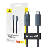 Baseus Flash USB-C - USB-C gyorstöltőkábel 240W 1m fekete (P10311803111-00) (P10311803111-00)