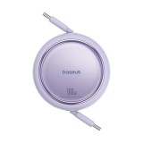 Baseus Free2Draw Mini USB Type-C, 100W automata behúzós kábel, 1m, lila