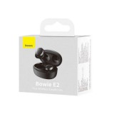 Baseus fülhallgató, Bluetooth Bowie E2, BT 5.2, TWS AV Synchronization, alacsony késleltetés, IP55, fekete