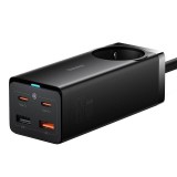 Baseus GaN3 Pro hálózati töltő 2xUSB + 2xUSB-C + AC 65W Black PSZM000901