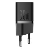 Baseus GaN5 Mini hálózati gyorstöltő 30W, USB Type-C, fekete