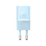 Baseus GaN5 Mini USB-C hálózati gyorstöltő adapter, 20W, kék