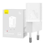 Baseus GaN5 Mini USB-C hálózati töltő 30W fehér (CCGN070502) (CCGN070502)