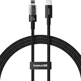 Baseus Gem USB-C apa - Lightning apa Adat és gyorstöltő kábel 1m - Fekete (P10373001111-00)