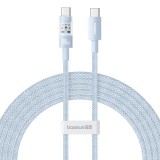 Baseus Gem USB-C apa - USB-C apa Adat és gyortöltő kábel 2m - Kék (P10373000311-01)