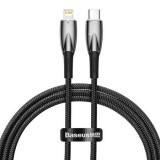 Baseus Glimmer Series USB-C - Lightning kábel 2m fekete (CADH000101) (CADH000101) - Adatkábel