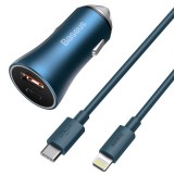 Baseus Golden Contactor Pro 40W Car Charger Blue TZCCJD-03