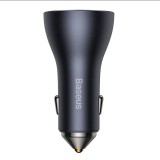 Baseus Golden Contactor Pro autós töltő 2x USB-C 1x USB 65W szürke (CGJP010013) (CGJP010013)