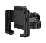 BASEUS GOTRIP kerékpáros és motoros telefontartó (kormányra rögzíthető, 360°, 5.7 - 7.2" méret) FEKETE Alcatel OTE, Sony C5, Samsung SGH-P300