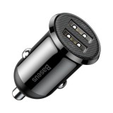 Baseus Grain Pro 2x USB 4.8A autós töltő Black CCALLP-01