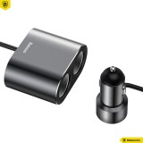 Baseus High Efficiency 2 Car Charger Black CRDYQ-01