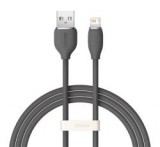 Baseus JELLY LIQUID adatkábel (USB - lightning, 2.4A, gyorstöltő, 120cm) FEKETE