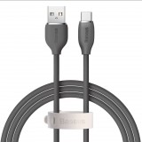 Baseus Jelly USB-A - USB-C kábel 1.2m fekete (CAGD010001) (CAGD010001) - Adatkábel