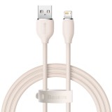 Baseus Jelly USB-Lightning kábel, 2.4A, 1.2m, rózsaszín (CAGD000004) (CAGD000004) - Adatkábel