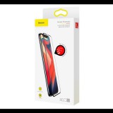 BASEUS képernyővédő üveg (3D lekerekített szél, ultravékony, karcálló, 0.23mm, 9H) FEKETE [Apple iPhone 11 Pro Max] (SGAPIPH65-PE01) - Kijelzővédő fólia