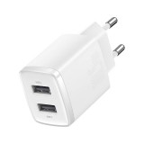 Baseus kompakt gyorstöltő 2x USB, 10.5W fehér (CCXJ010202) (CCXJ010202)
