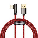 Baseus Legend 90 fokban döntött USB - Lightning kábel 2.4A, 1m, piros (CACS000009)