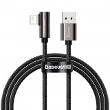 Baseus Legend Series USB-A - Lightning derékszögű kábel 1m fekete (CALCS-01) (CALCS-01) - Adatkábel