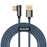 Baseus Legend Series USB-C ferde kábel, 66 W, 2m, kék (CACS000503) (CACS000503) - Adatkábel