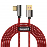 Baseus Legend Series USB-C ferde töltőkábel, 66 W, 2m, piros (CACS000509) (CACS000509) - Adatkábel
