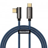 Baseus Legend Series USB-C – USB-C ferde kábel, PD, 100W, 1m, kék (CACS000603) (CACS000603) - Adatkábel
