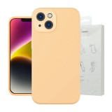 Baseus Liquid Silica iPhone 14 Tok, üvegfólia és tisztító készlet (sárga)