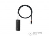 Baseus Lite 4 portos Type-C HUB adapter (Type-C USB 3.0*4-re) 25cm Fekete