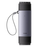 Baseus Lite Series SD/TF memória kártya olvasó USB + USB-C szürke (WKQX060113) (WKQX060113)