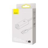 Baseus Lite Series USB - RJ45 hálózati adapter 100Mbps Fekete (WKQX000001)