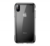 BASEUS műanyag telefonvédő (szilikon keret, közepesen ütésálló, légpárnás keret) FEKETE [Apple iPhone XS Max 6.5]
