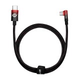 Baseus MVP2 USB-C - USB-C kábel 100W 1m  fekete piros (CAVP000620) (CAVP000620) - Adatkábel
