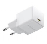 Baseus PALM hálózati töltő Type-C aljzat (20W, PD gyorstöltő 3.0) FEHÉR