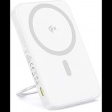 BASEUS PicoGo Vezeték nélküli mágneses Power Bank 5000mAh 20W USB-C állvánnyal fehér (P10076800213-01)