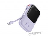 Baseus PPQD020105 Qpow Pro Powerbank USB-C kábellel, USB-C, USB, 10000mAh, 22.5W, lila
