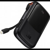 Baseus PPQD060001 Külső Akkumulátor - 10000 mAh, Vezetékes Töltés, Fekete (6932172620585)