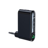 Baseus Qiyin AUX vevő Bluetooth 5.0 Black WXQY010001