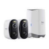 Baseus Security N1 Plus 2K kültéri biztonsági kamera KIT, fehér