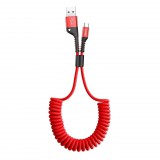 Baseus Spring USB-USB-C töltőkábel,  2A, 1m, piros (CATSR-09) (CATSR-09) - Adatkábel
